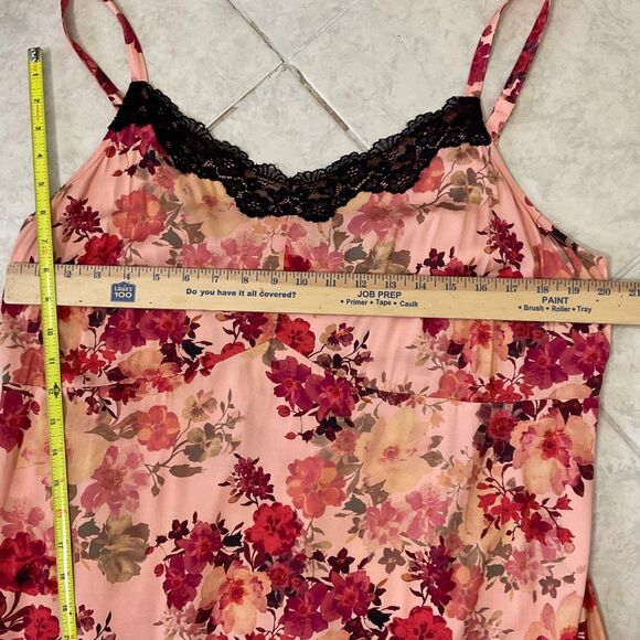 Torrid Pink Floral Stretch Challis Tea Length Cami Dress Size 2XL Babydoll - Picture 7 of 11